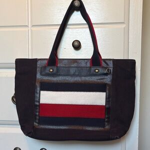Tommy Hilfiger red blue black tote

11x16